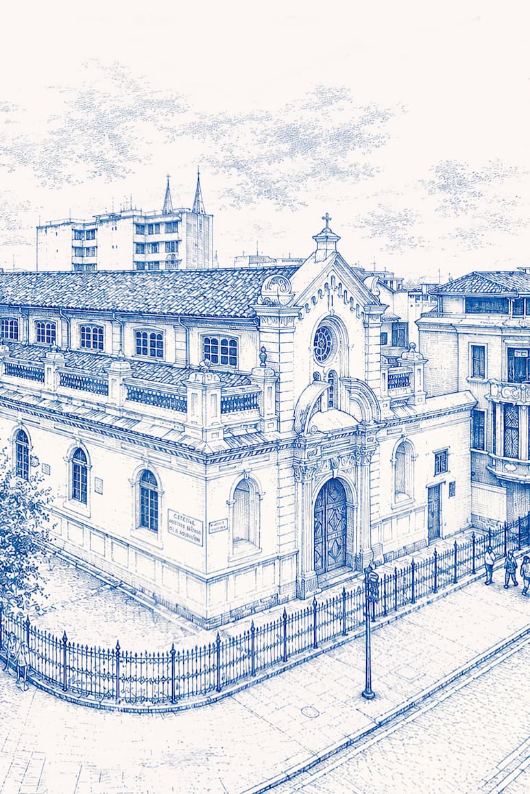 catedral vieja v1 Mapa ilustrado del centro histórico de Cuenca con la ubicación del Parc Royal Hotel